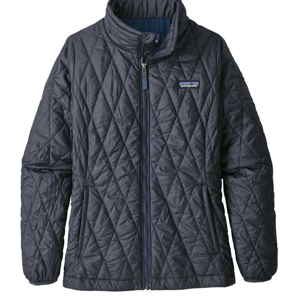 Patagonia Girls Navy Quilted Jacket- Size 14
